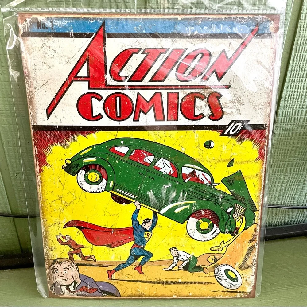 NEW Action Comics Metal Sign